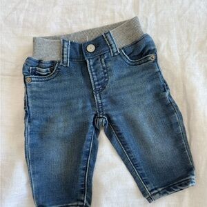 GAP Baby Blue Denim Jeans with Gray Waistband